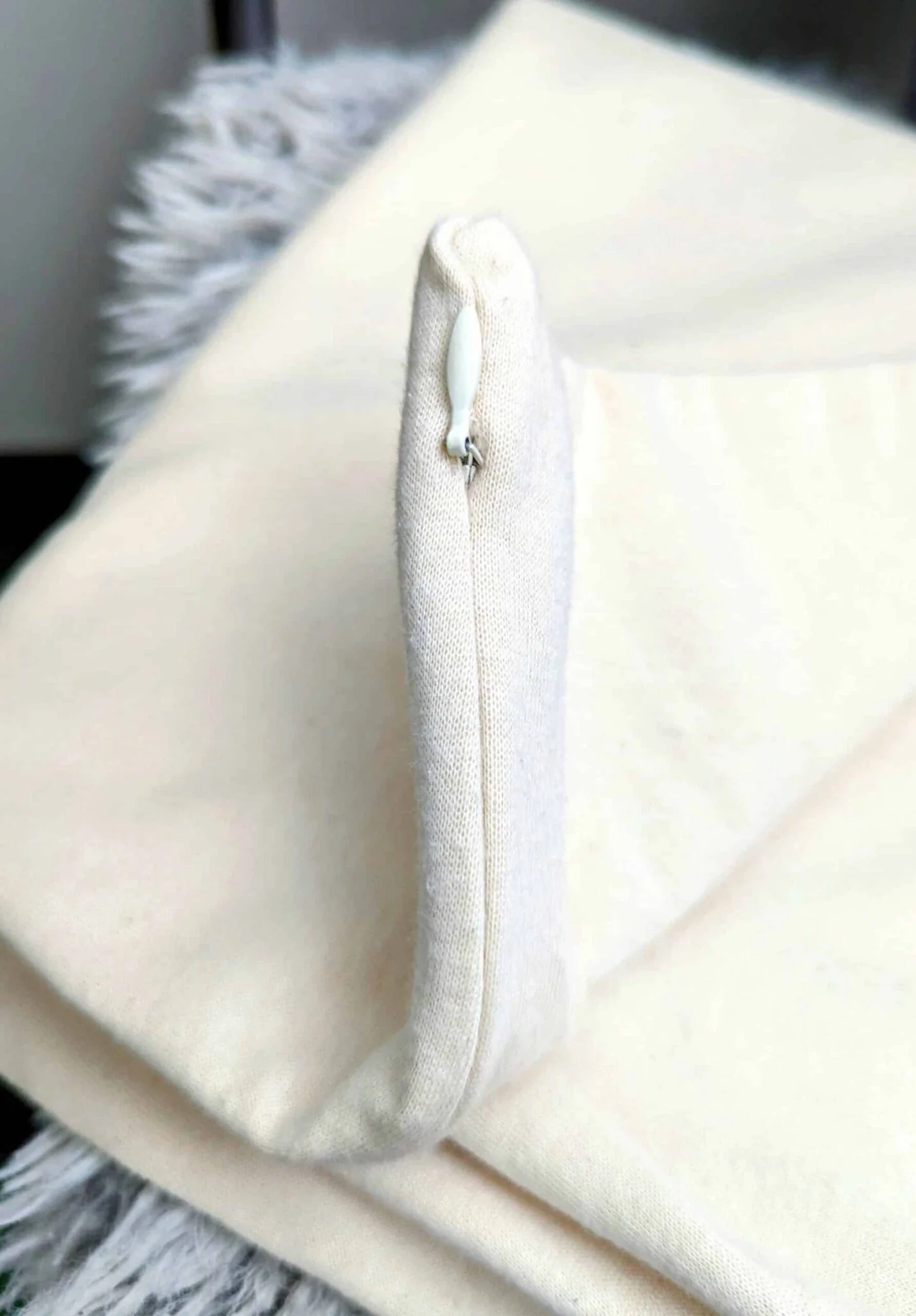 White Lotus Waterproof Organic Cotton Decorative Pillow Protector - Image 3
