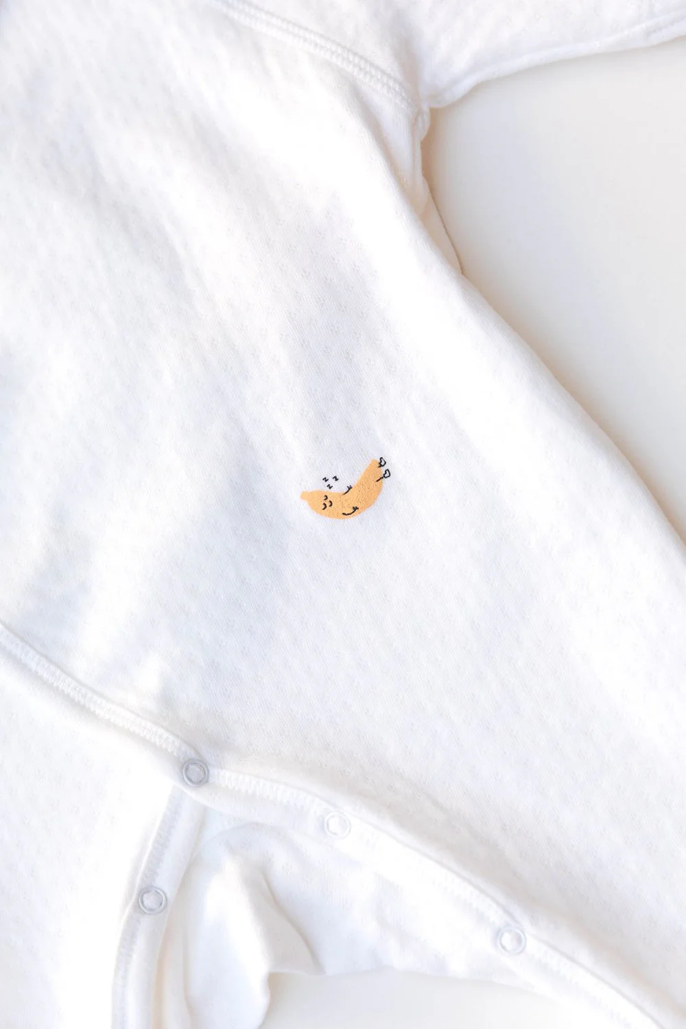 Dodo Banana White Pointelle Baby Kimono Onesie - Image 4