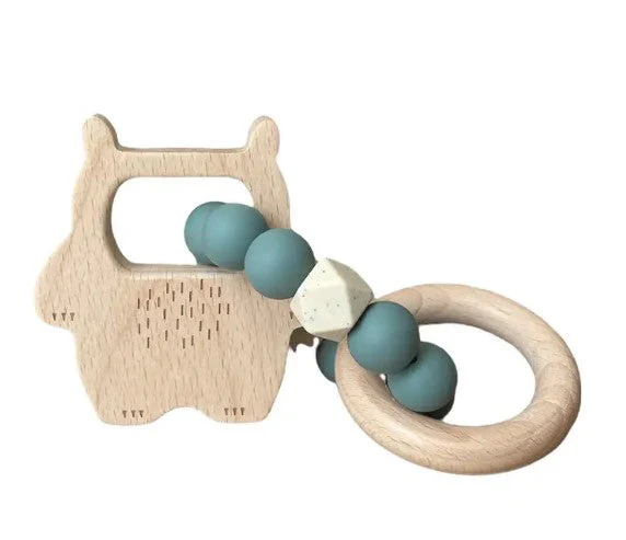Three Hearts Wild Thing Rattle - BPA Free Silicone - Image 10