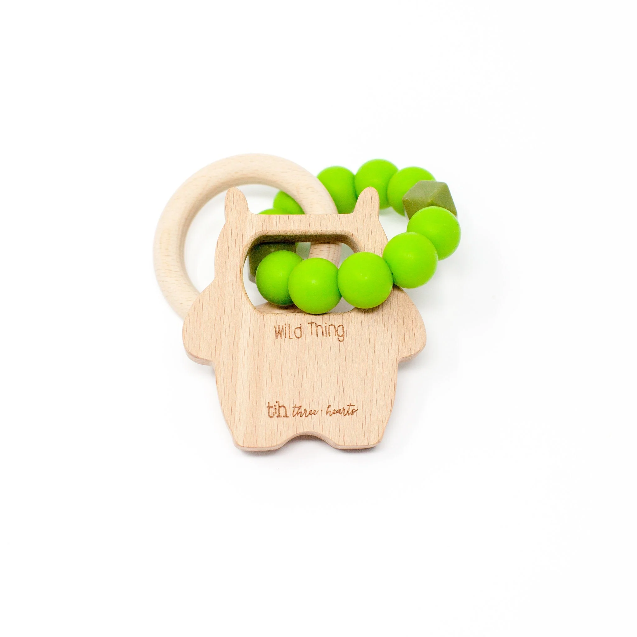 Three Hearts Wild Thing Rattle - BPA Free Silicone - Image 5