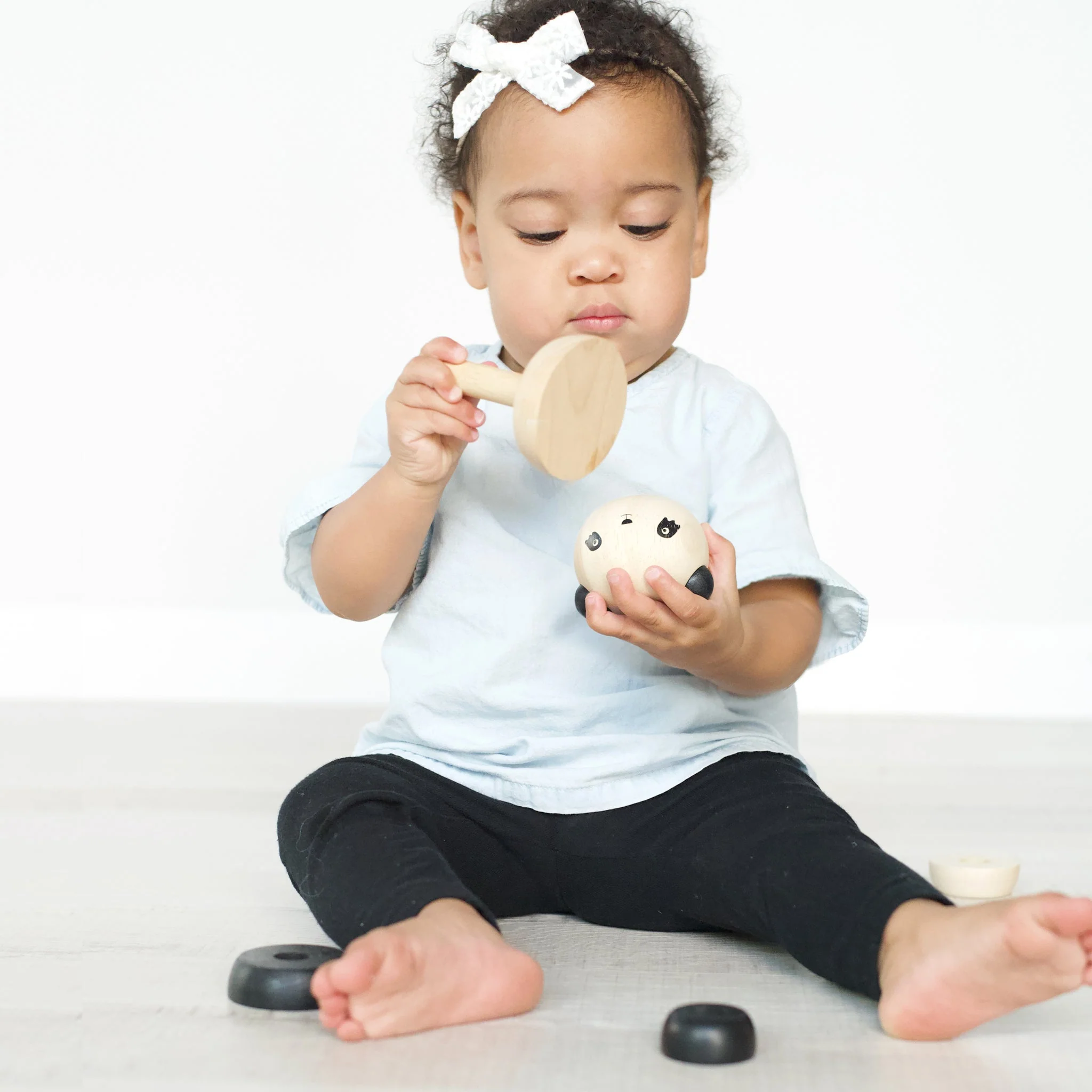 Wee Gallery Wood Stacker - Panda - Image 4