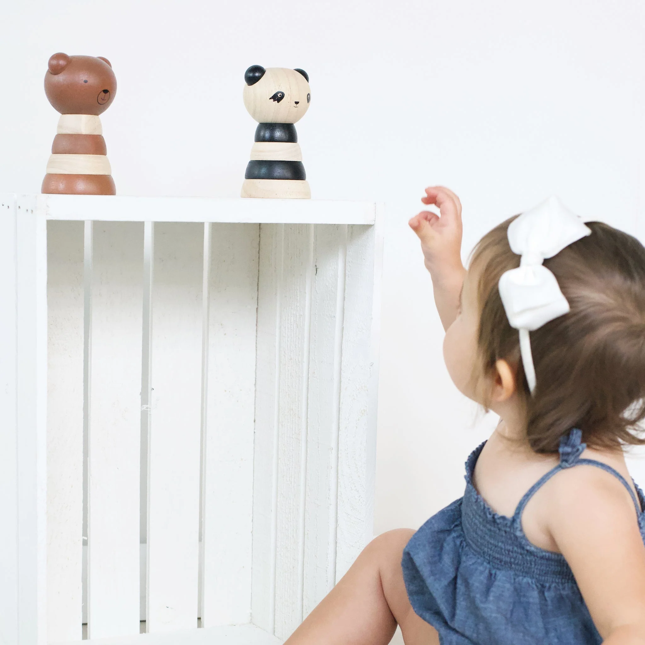 Wee Gallery Wood Stacker - Panda - Image 6