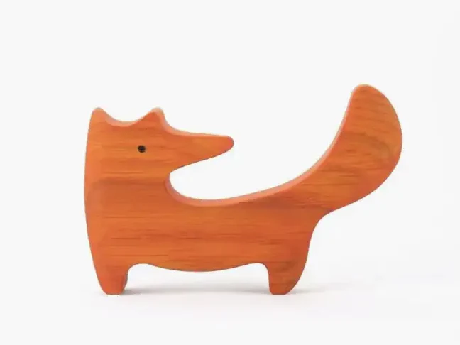 PoppyBabyCo Wooden Autumn Tree with Fox and Bird Figurines - Image 3
