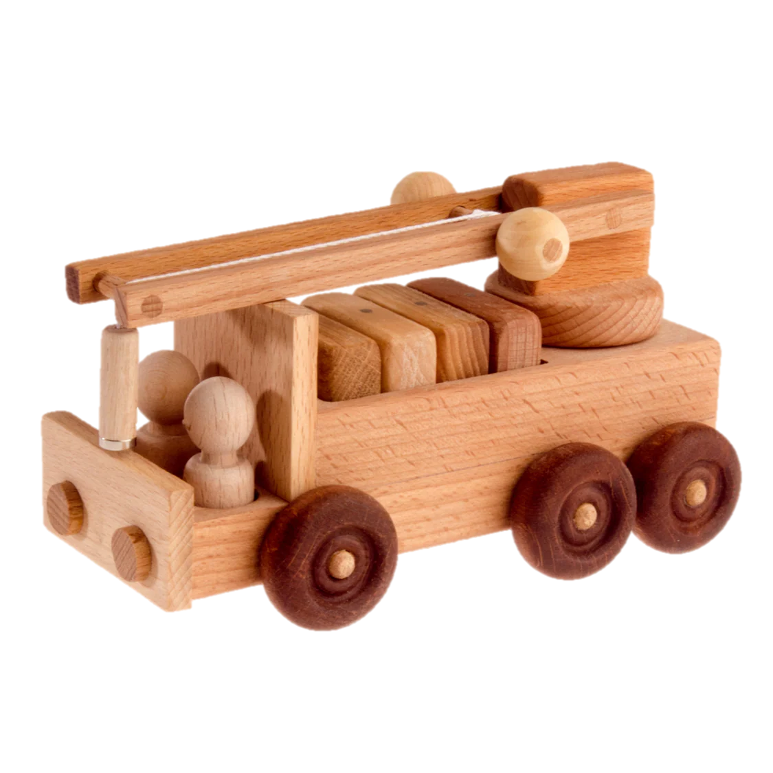 PoppyBabyCo Wooden Crane Toy Truck - Image 2
