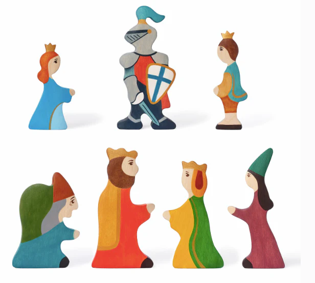 PoppyBabyCo Wooden Fairy Tail Figurines set of 7