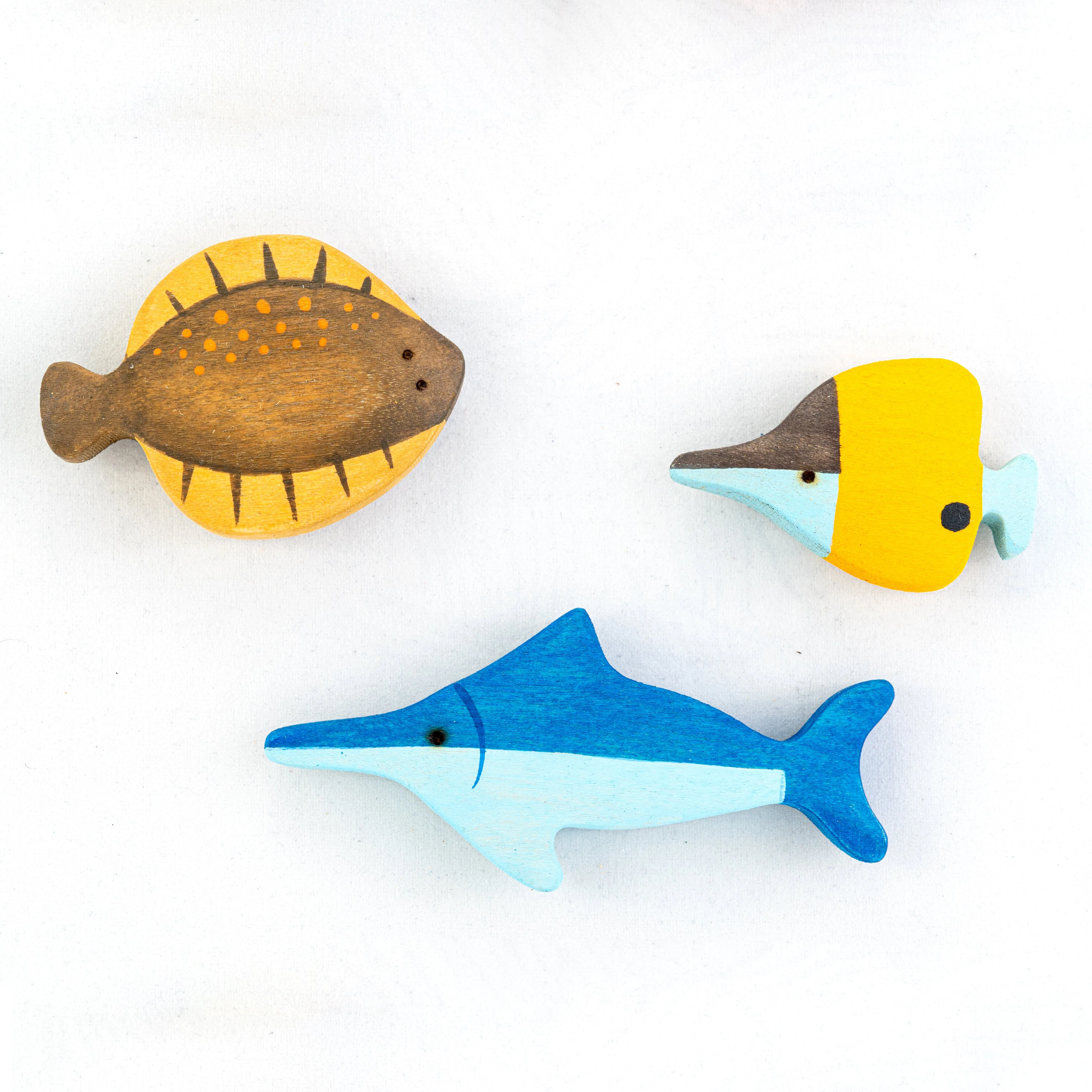 PoppyBabyCo Wooden Fish figurines toys- 11 pieces - Image 2