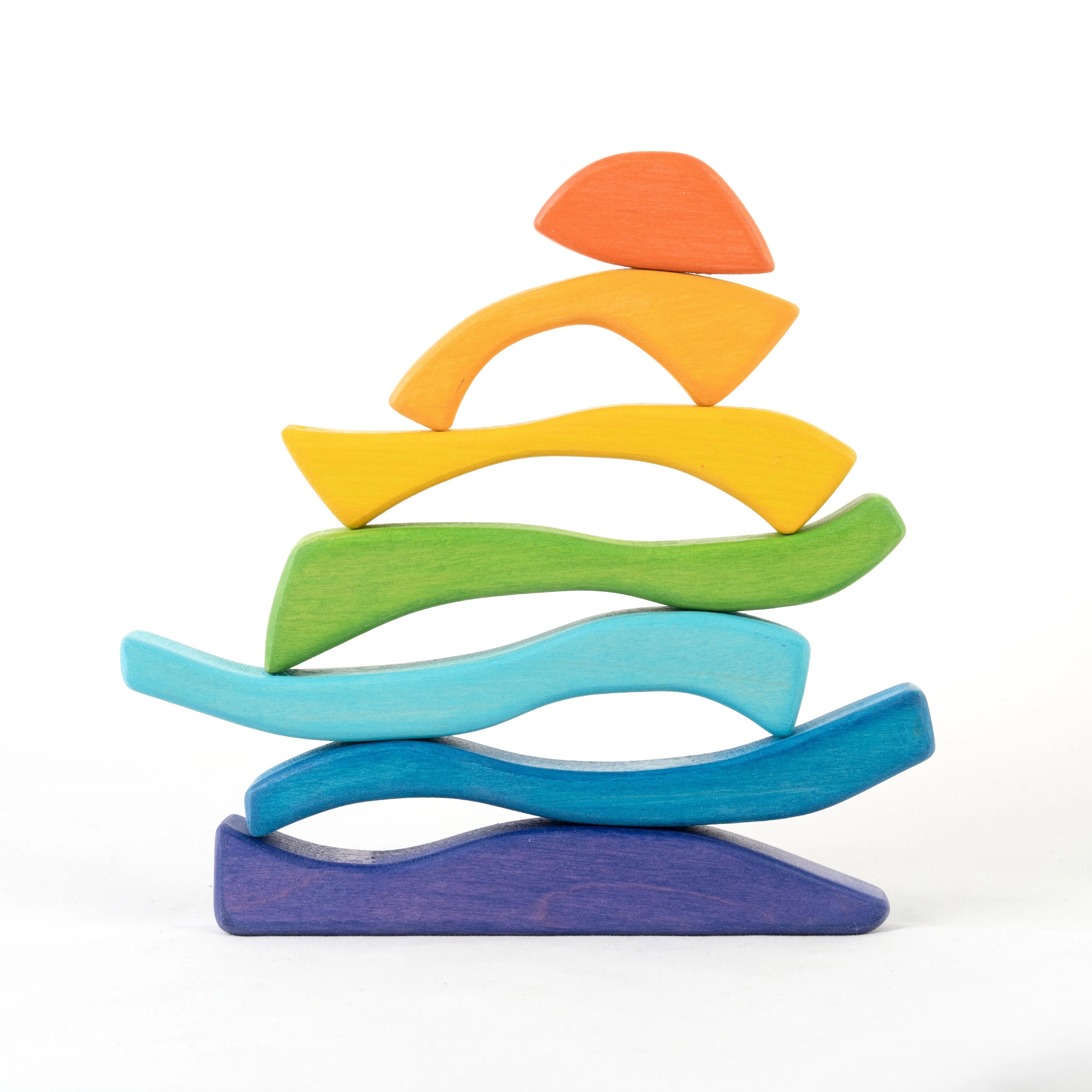 PoppyBabyCo Wooden Rainbow Stacker for toddlers - Image 2