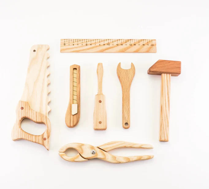 PoppyBabyCo Wooden Tool Kit For Toddlers - Image 2
