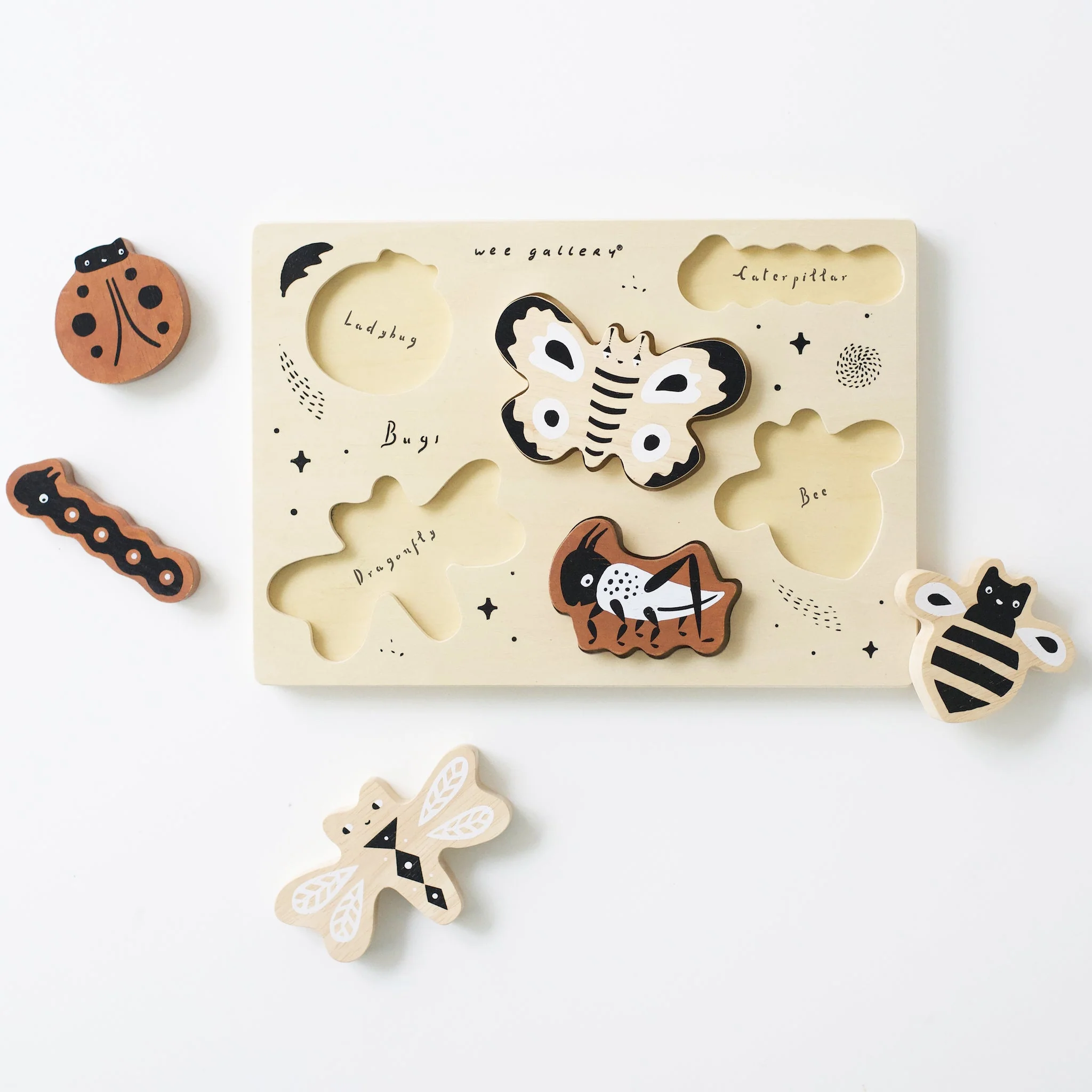 Wee Gallery Wooden Tray Puzzle - Bugs - Image 5