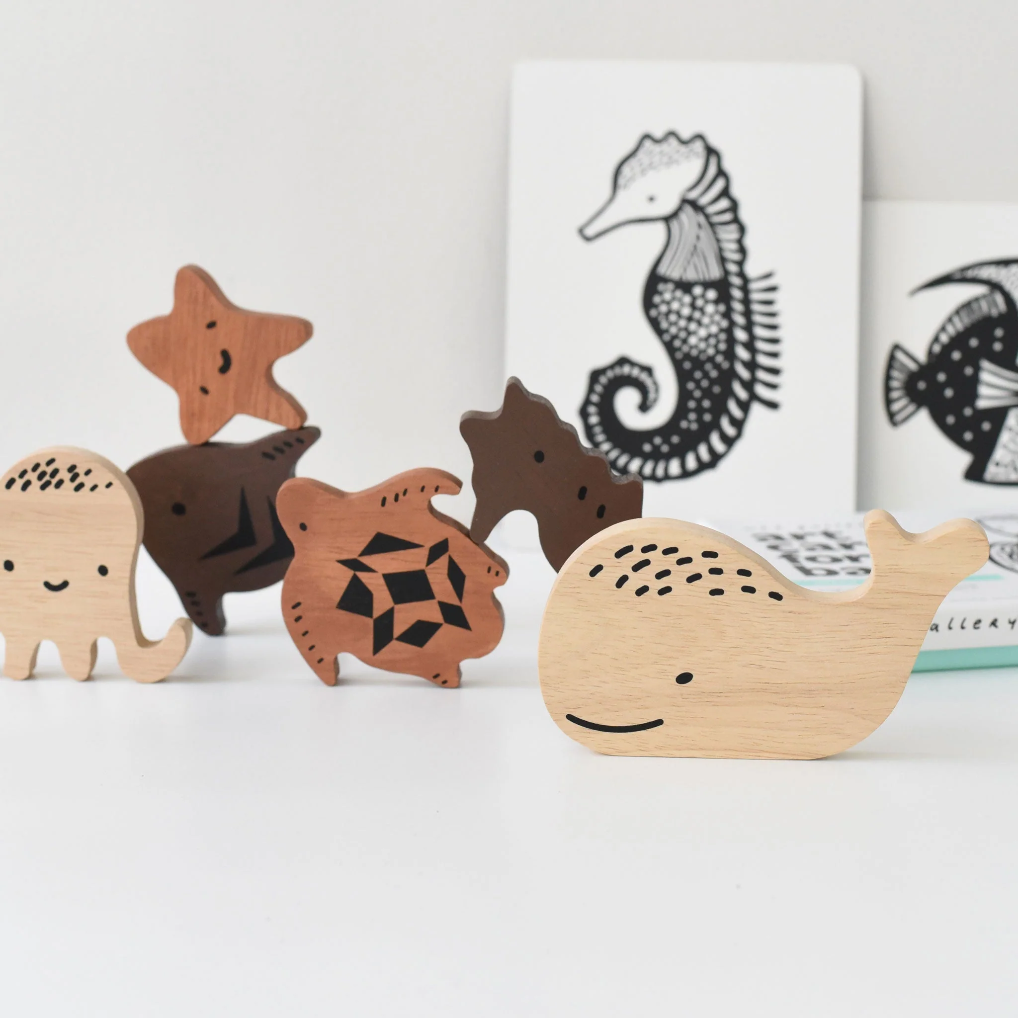 Wee Gallery Wooden Tray Puzzle - Ocean Animals - Image 5