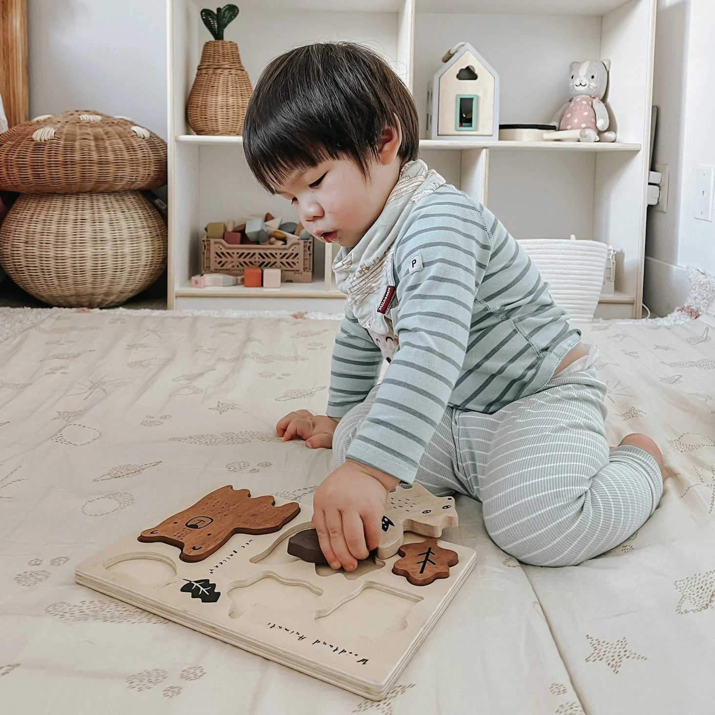Wee Gallery Wooden Tray Puzzle - Woodland Animals - Image 6