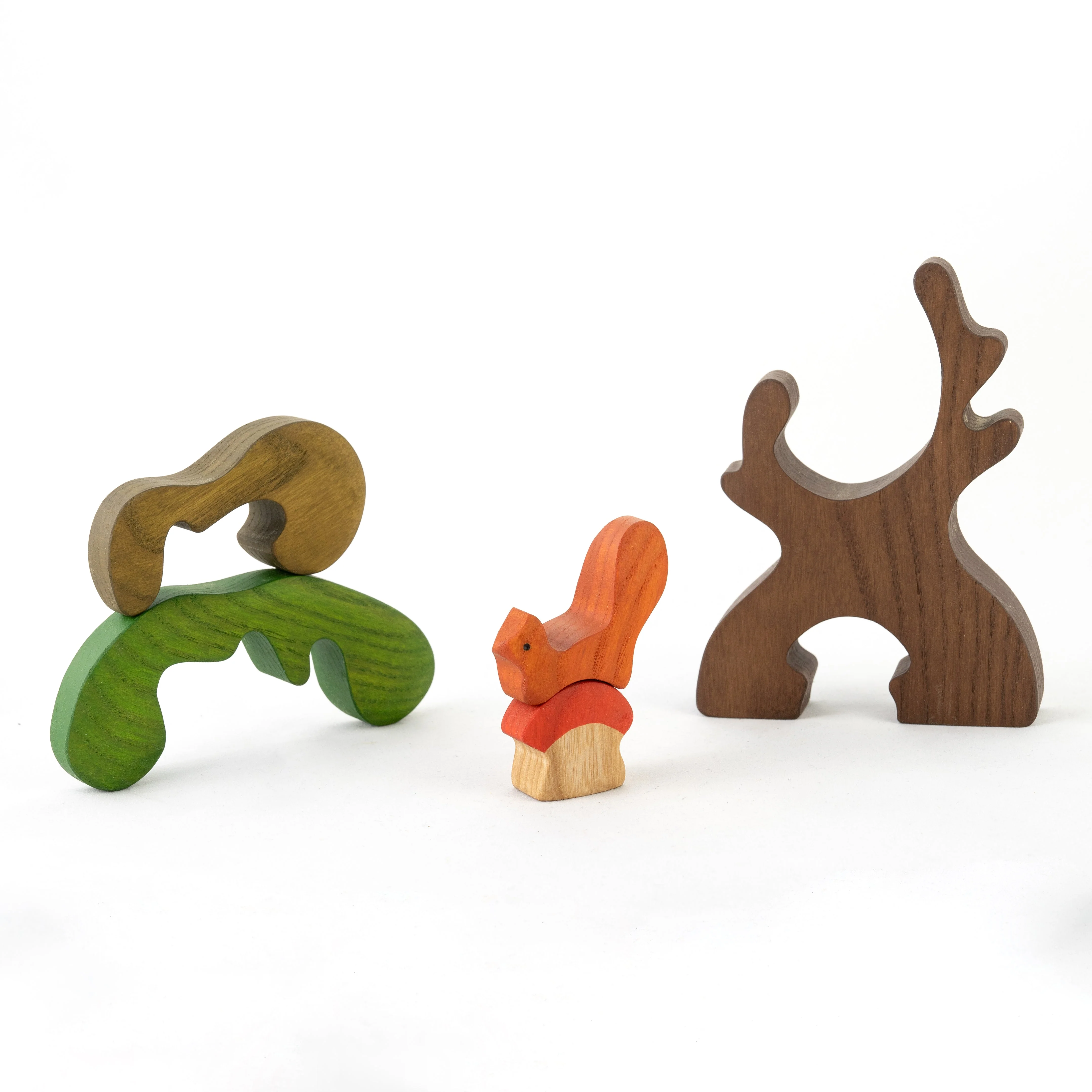 PoppyBabyCo Wooden Tree with Squirrel and the mushroom Puzzle - Image 2