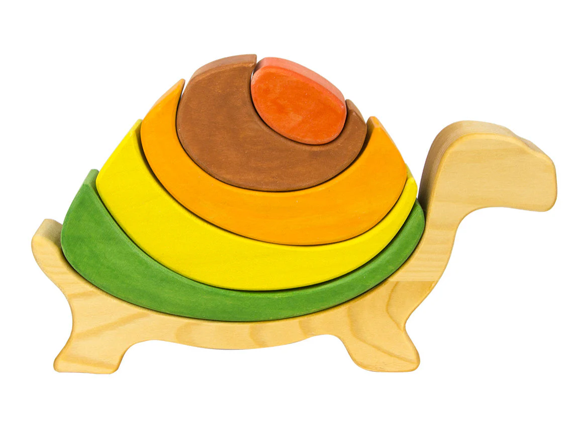 PoppyBabyCo Wooden Turtle Stacker Puzzle - Image 4