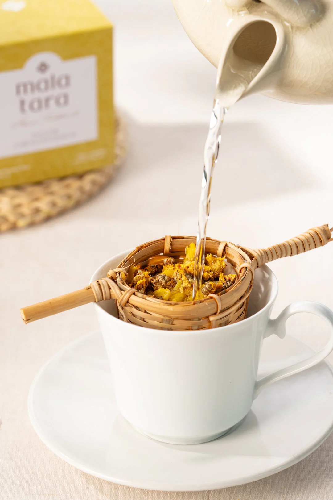 Mala Tara Yellow Chrysanthemum Whole Flower Tea Box - Image 5