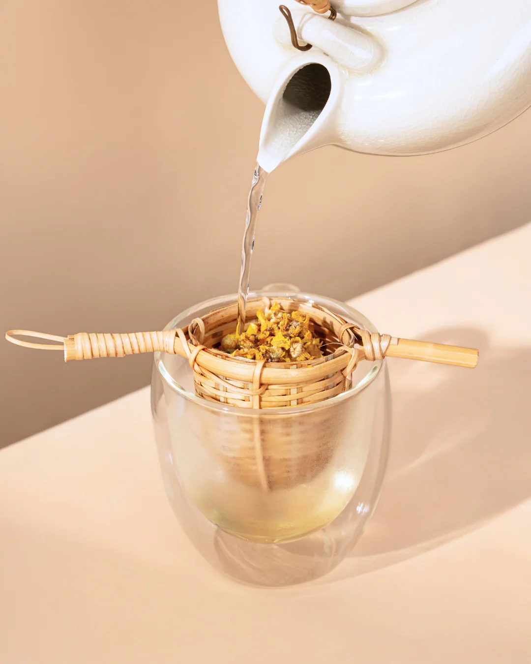 Mala Tara Yellow Chrysanthemum Whole Flower Tea Pouch - Image 3