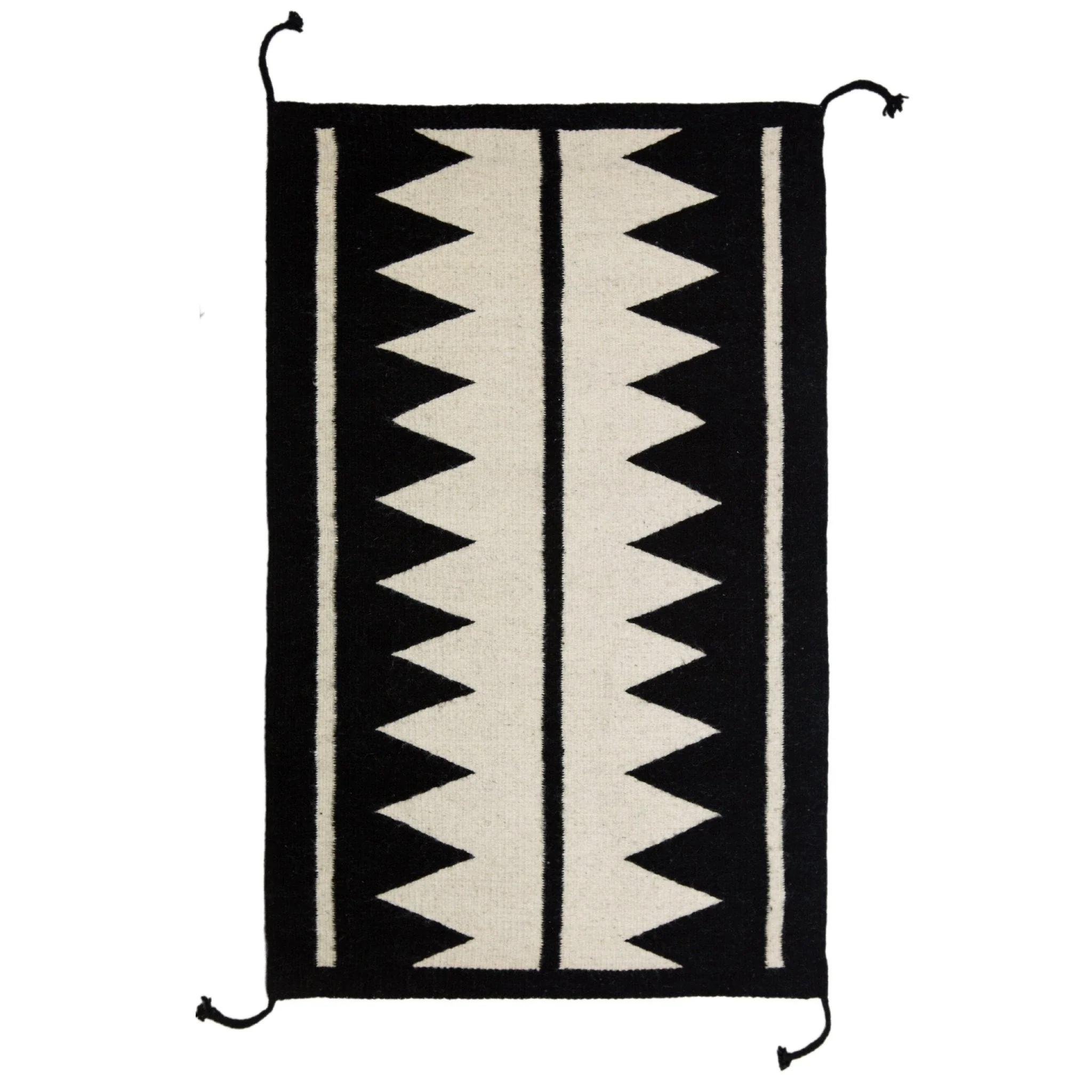 Archive New York Zapotec Black & Ivory Rug #5