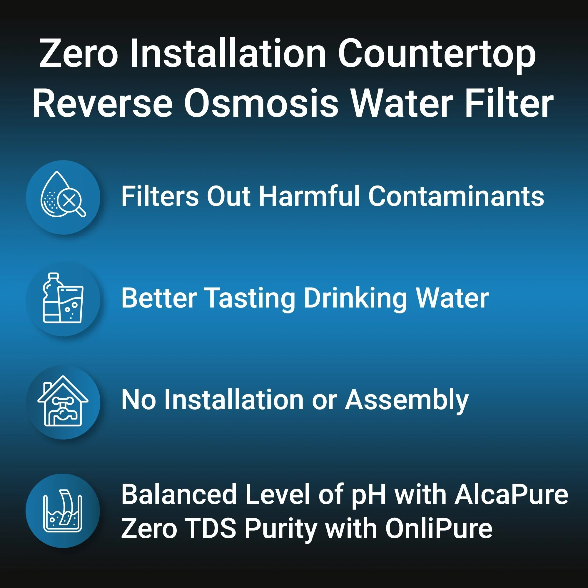 Zero Installation Purifier Countertop Reverse Osmosis Water Filter - Image 3